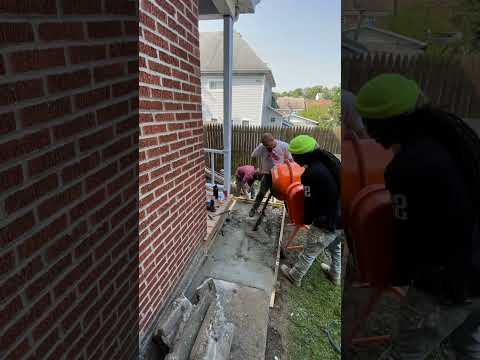 Pouring Concrete | Residential Renovation by JVE Capital #residentialrenovation #timelapse